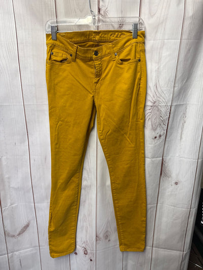 7 For All Mankind Women's Size 28 (5-6) Yellow Pants