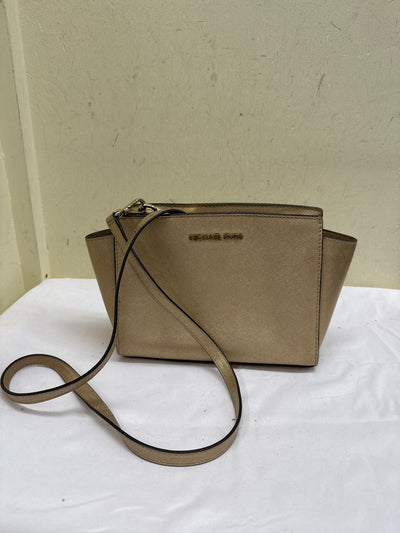 Michael Kors Gold Crossbody Purse Bag