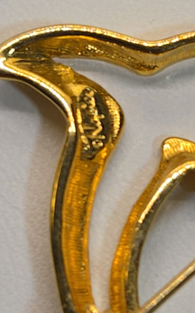 Napier Gold Dolphin Brooch Pin