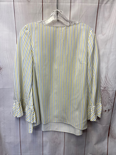 Massimo Dutti Women's Size 6 Yellow 3/4 Sleeve Top