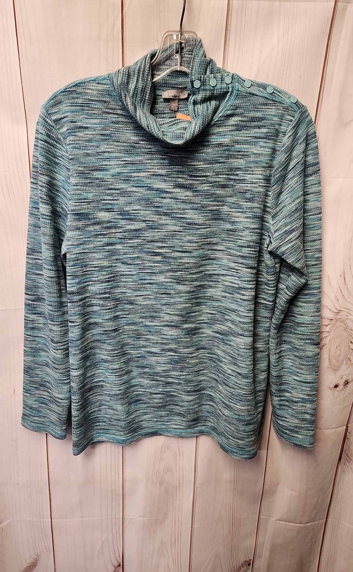 Talbots Women's Size L Petite Blue Long Sleeve Top