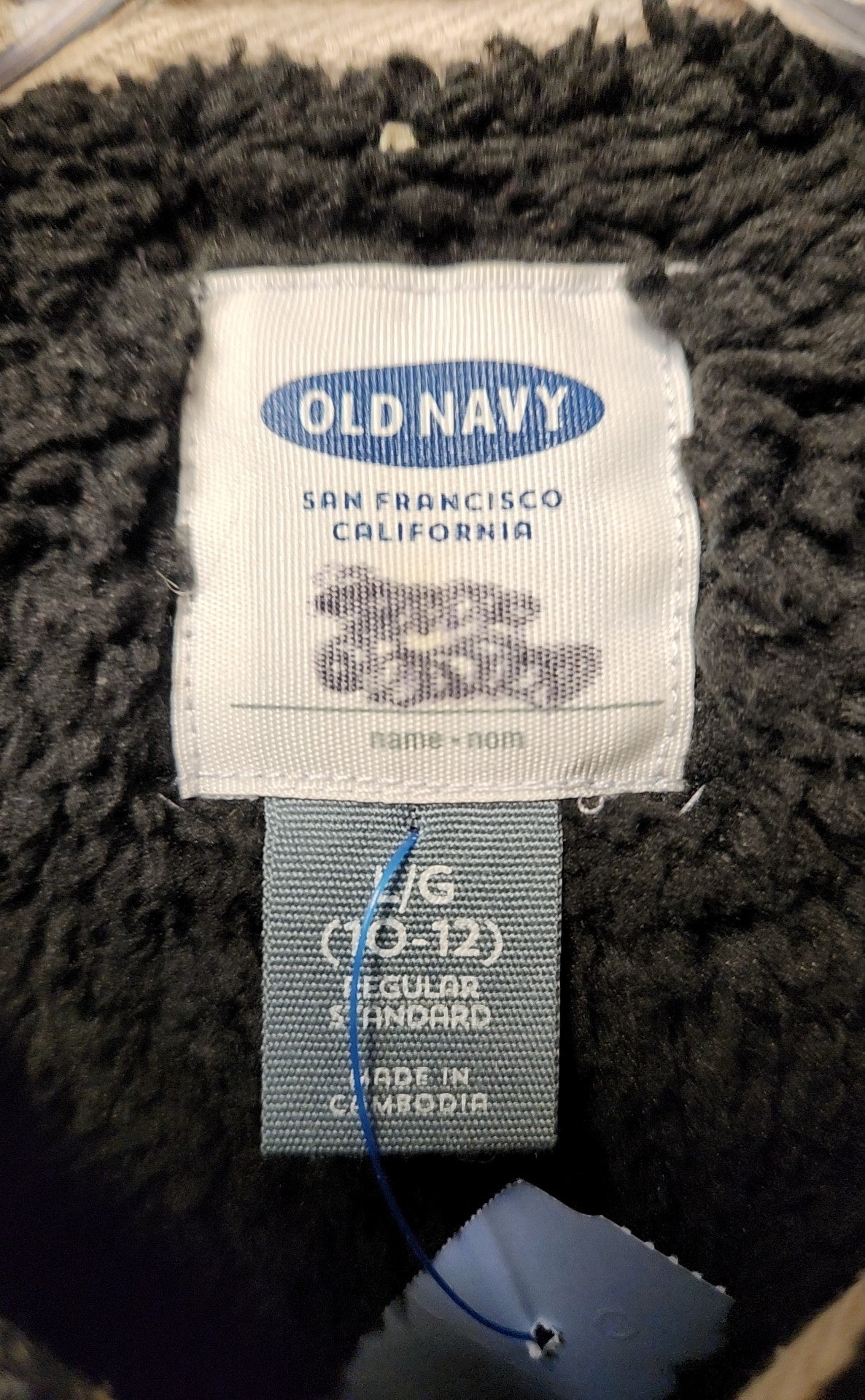 Old Navy Boy's Size 10/12 Gray Full Zip Hooded Sweatshirt