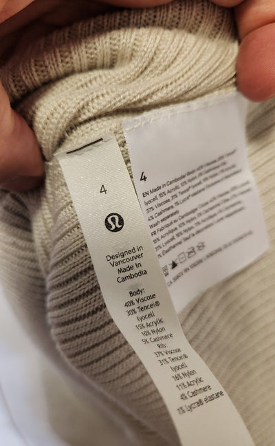 Lululemon Women's Size 4 Beige Sweater