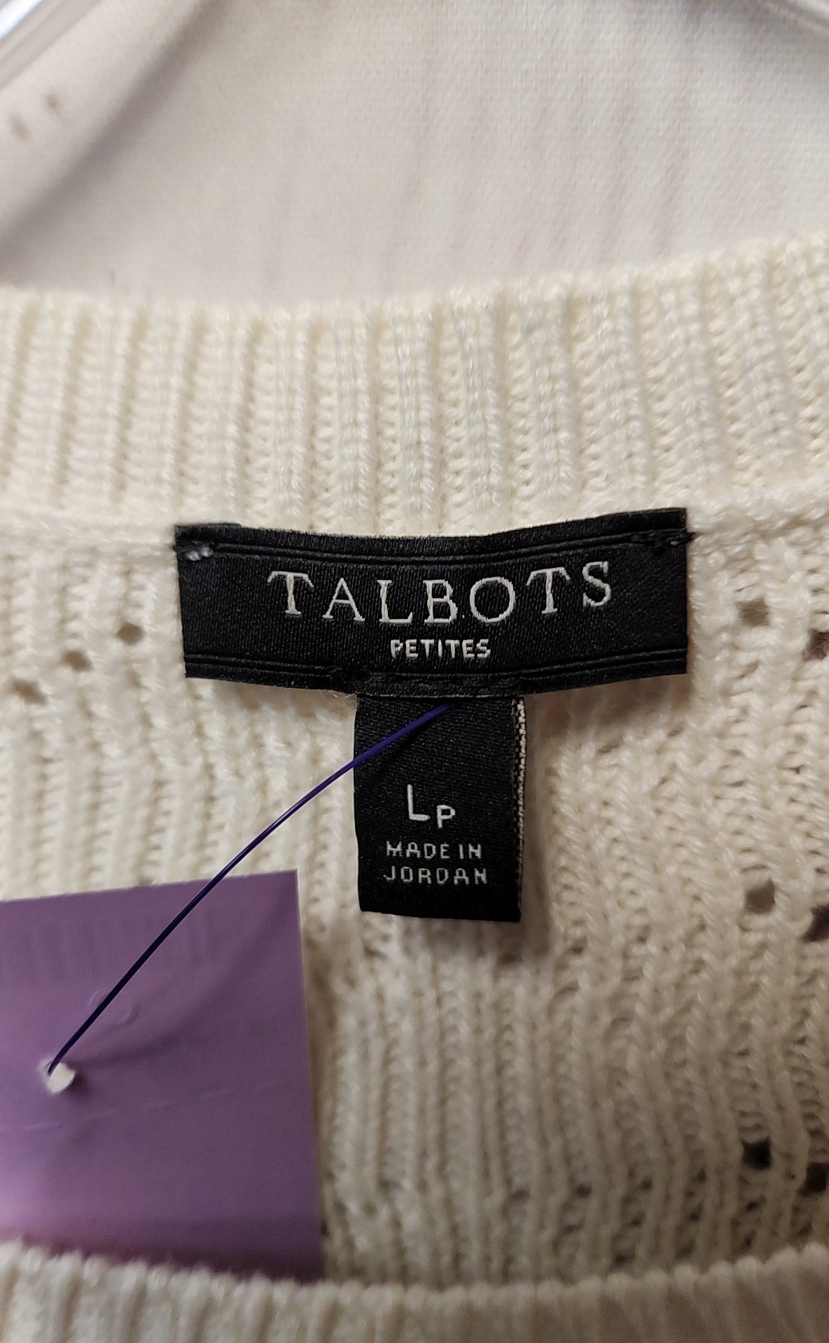 Talbots Women's Size L White Sweater