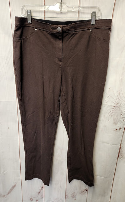 Chico's Women's Size 2 = US 12 Short Brown Pants