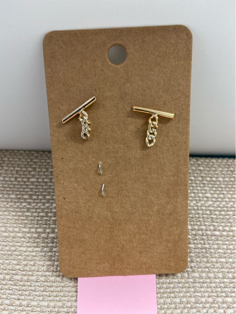 Gold Bar Earrings