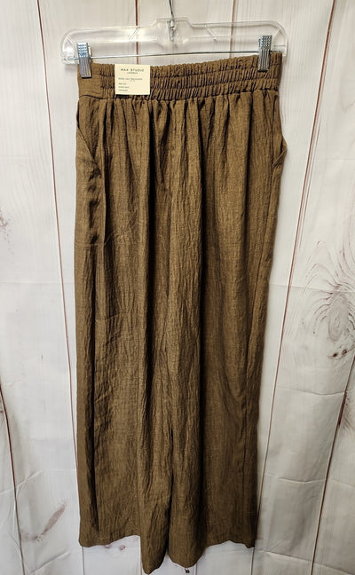 NWT Max Studio Women's Size S Brown Pants Wide Leg Trousers