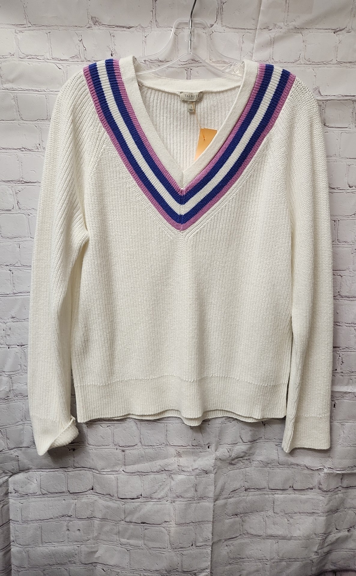 Talbots Women's Size L White Sweater