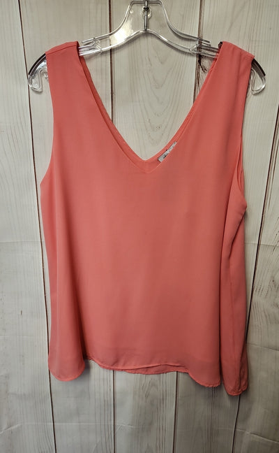 White Birch Women's Size L Pink Sleeveless Top