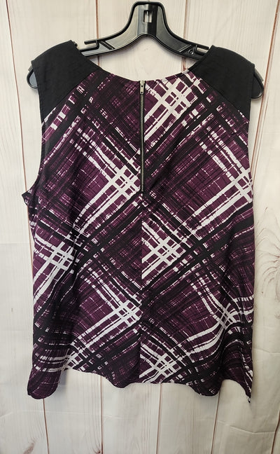Sejour Women's Size 16 Purple Sleeveless Top