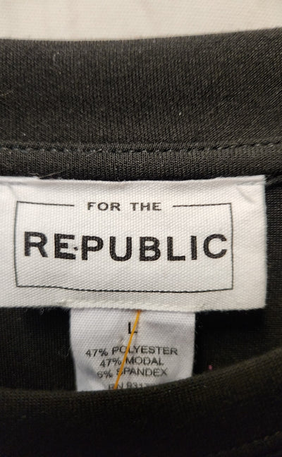For The Republic Women's Size L Black Long Sleeve Top