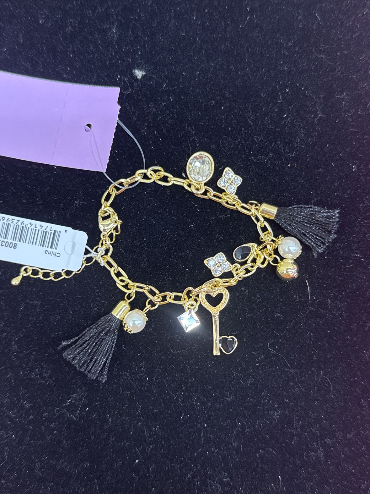 Periwrinkle by Barlow Gold Charm Bracelet NWT
