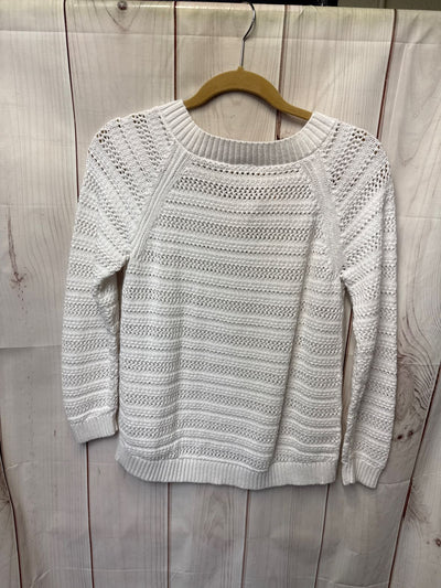 Talbots Women's Size S Petite White Sweater