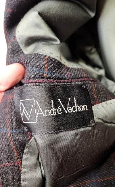 Andre Vachon Men's Size 42 Black Wool Sport Coat