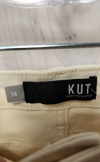 Kut from the Kloth Women's Size 32 (13-14) Cream Jeans Connie