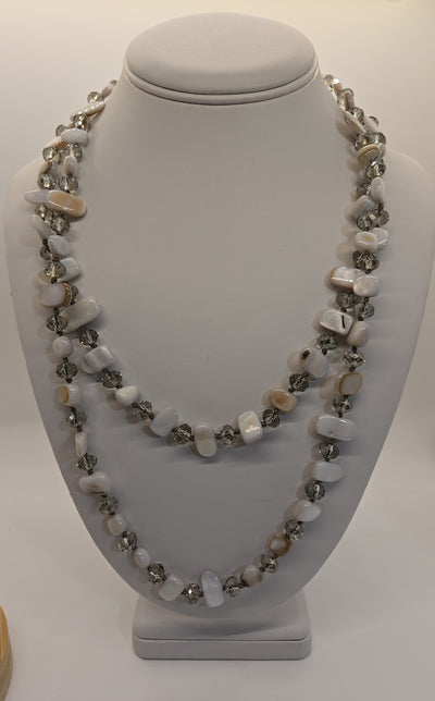 White Beaded Necklace