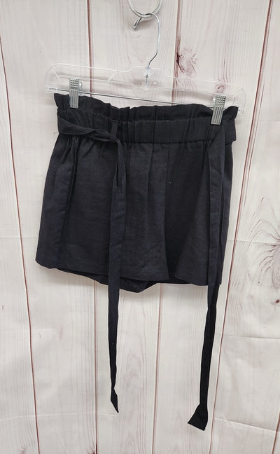 Double Zero Women's Size S Black Linen Blend Shorts
