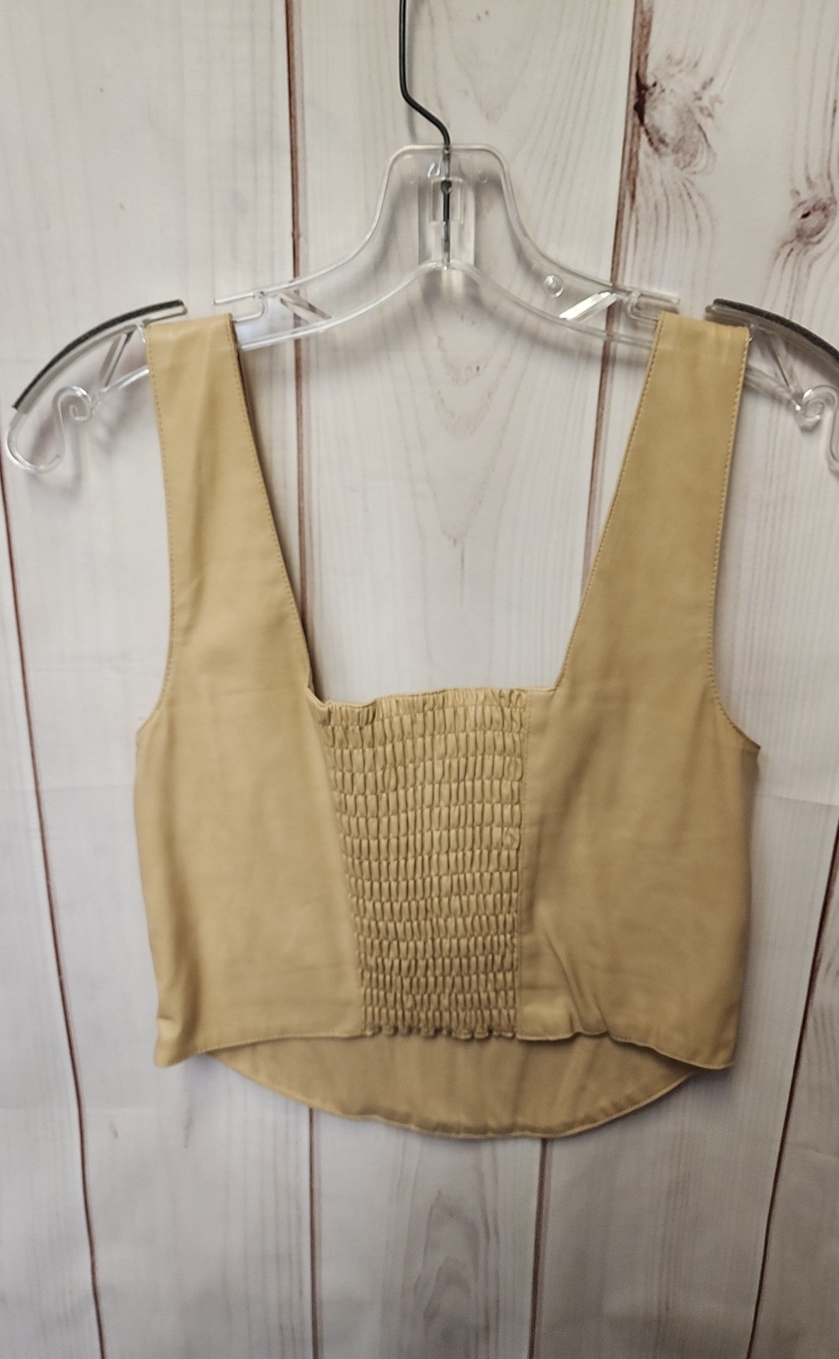 7 For All Mankind Women's Size M Beige Sleeveless Top