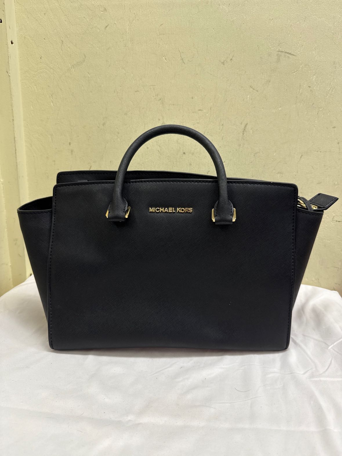Michael Kors Black Leather Tote Bag