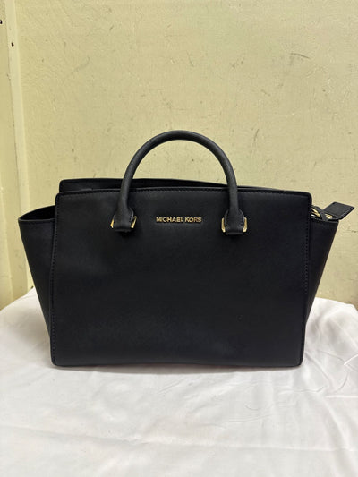 Michael Kors Black Leather Tote Bag