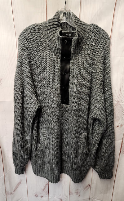 VICI Women's Size L Gray Sweater