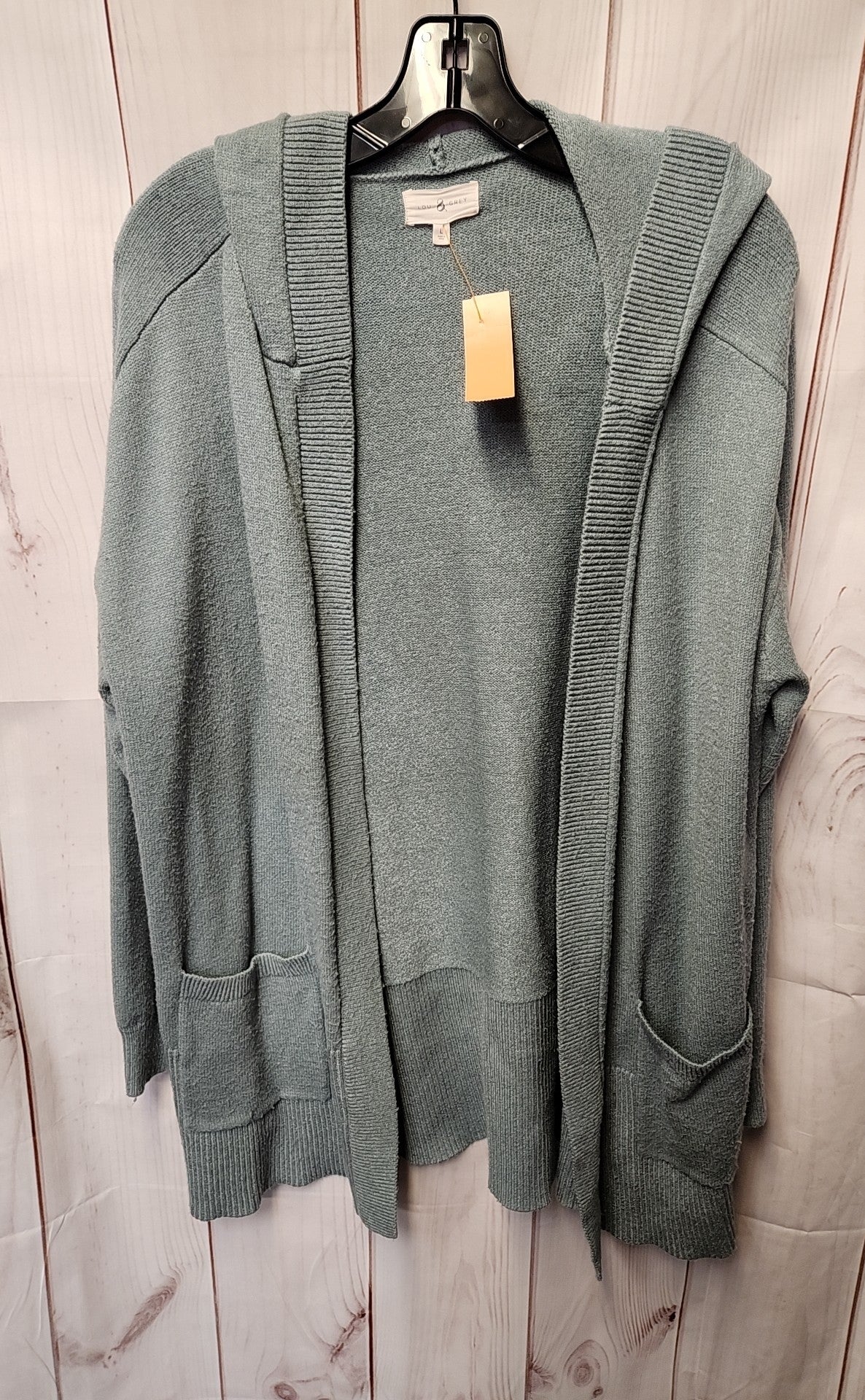 Lou & Grey Women's Size L Teal Cardigan