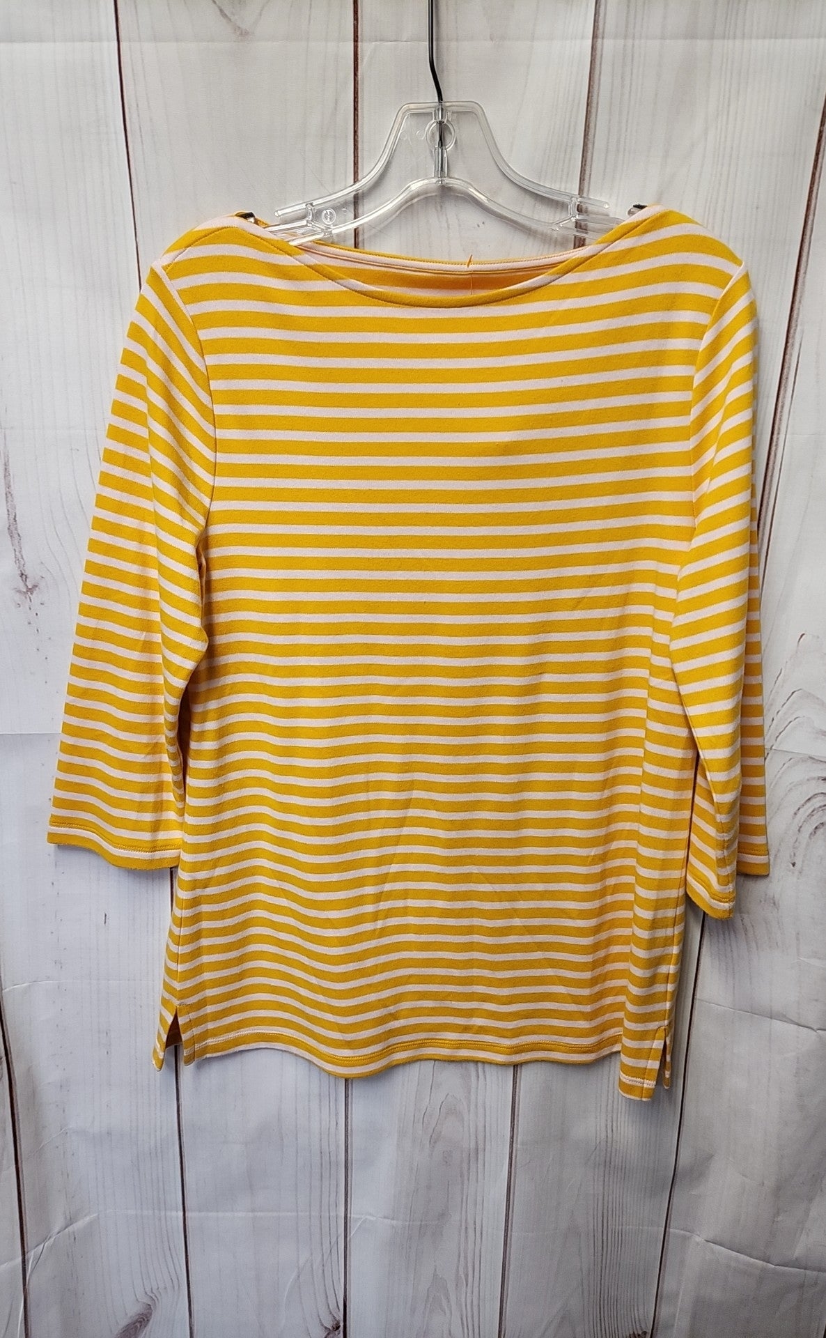 Isaac Mizrahi Live Women's Size S Yellow 3/4 Sleeve Top