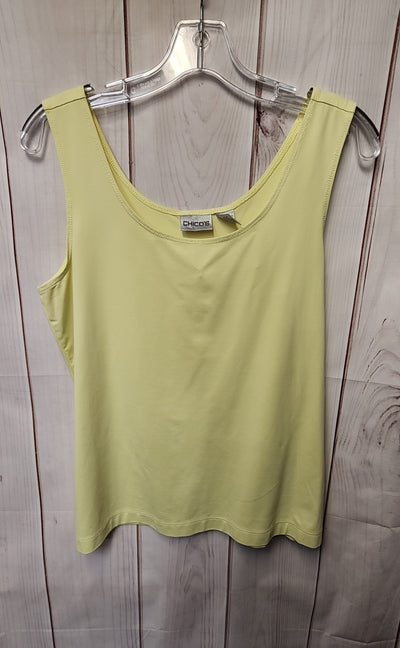 Chico's Women's Size 2 = US L Yellow Sleeveless Top