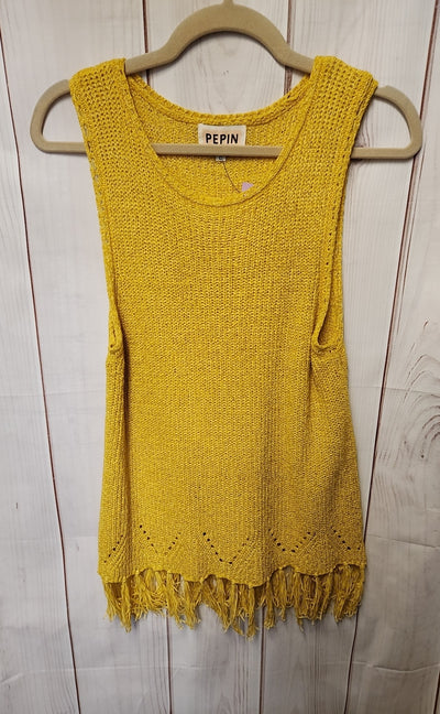 Pepin Women's Size L Yellow Sleeveless Top