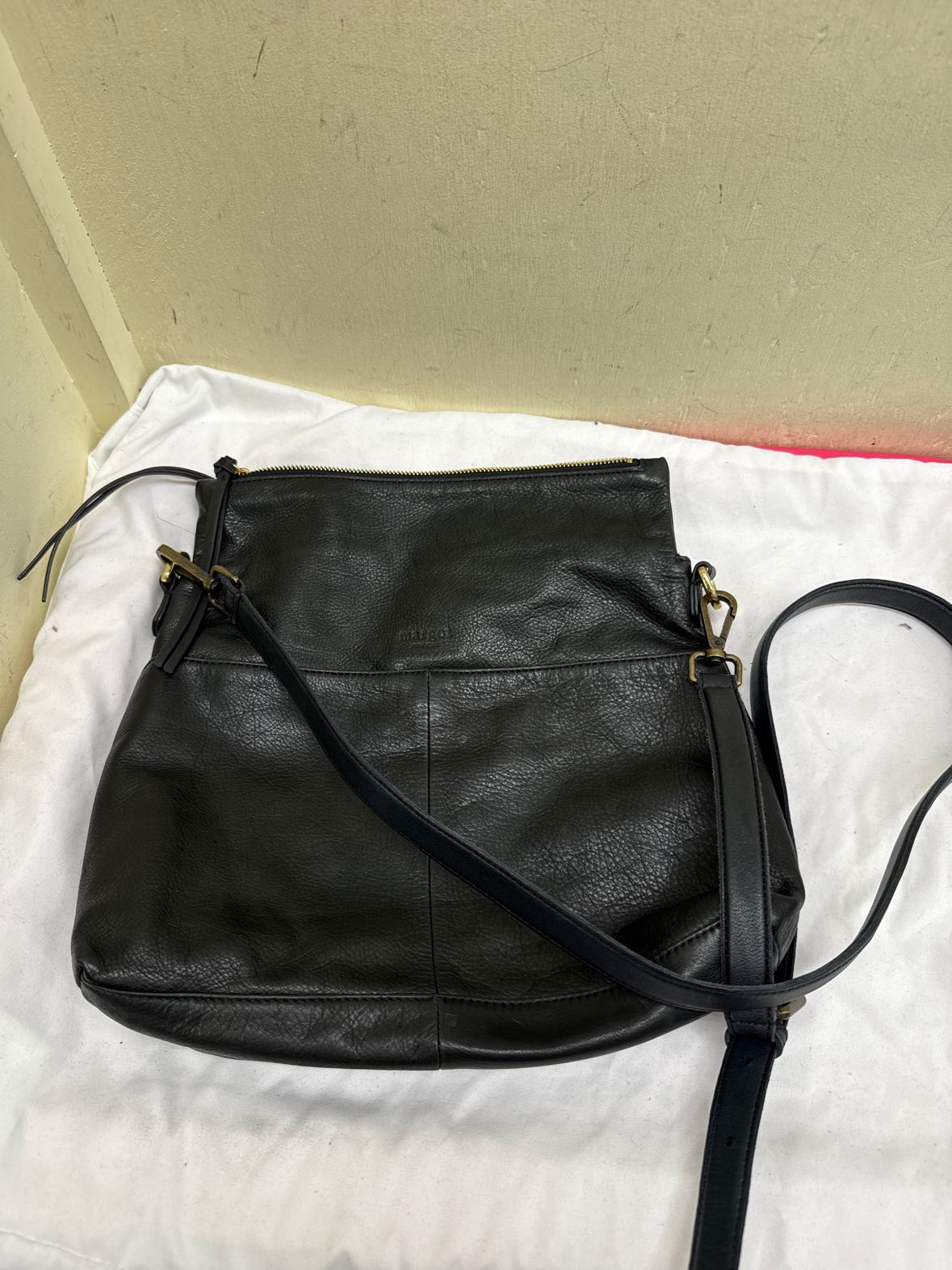 Margot Black Leather Purse Bag