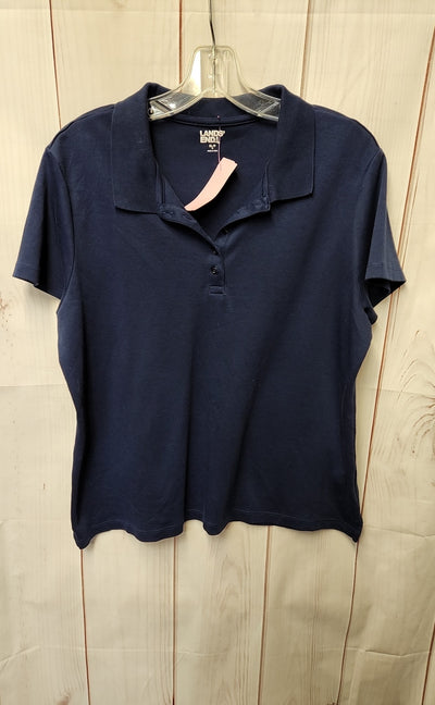 Lands End Boy's Size 18 Navy Shirt