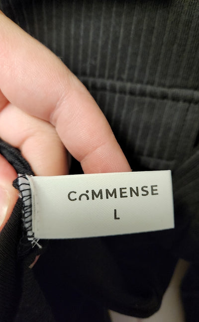 Commense Women's Size L Black Long Sleeve Top