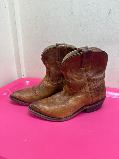 Frye Women's Size 7 Tan Leather Cowboy Boots