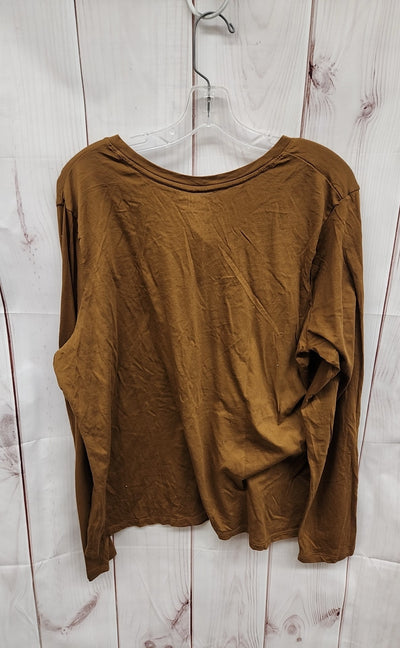Time and Tru Women's Size XXL Brown Long Sleeve Top