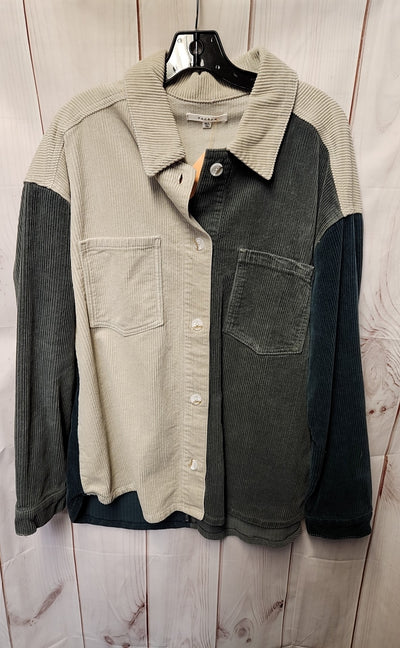 Pacsun Women's Size M/L Green Corduroy Long Sleeve Top Shacket