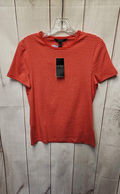 NWT Lauren by Ralph Lauren Women's Size M Red Short Sleeve Top