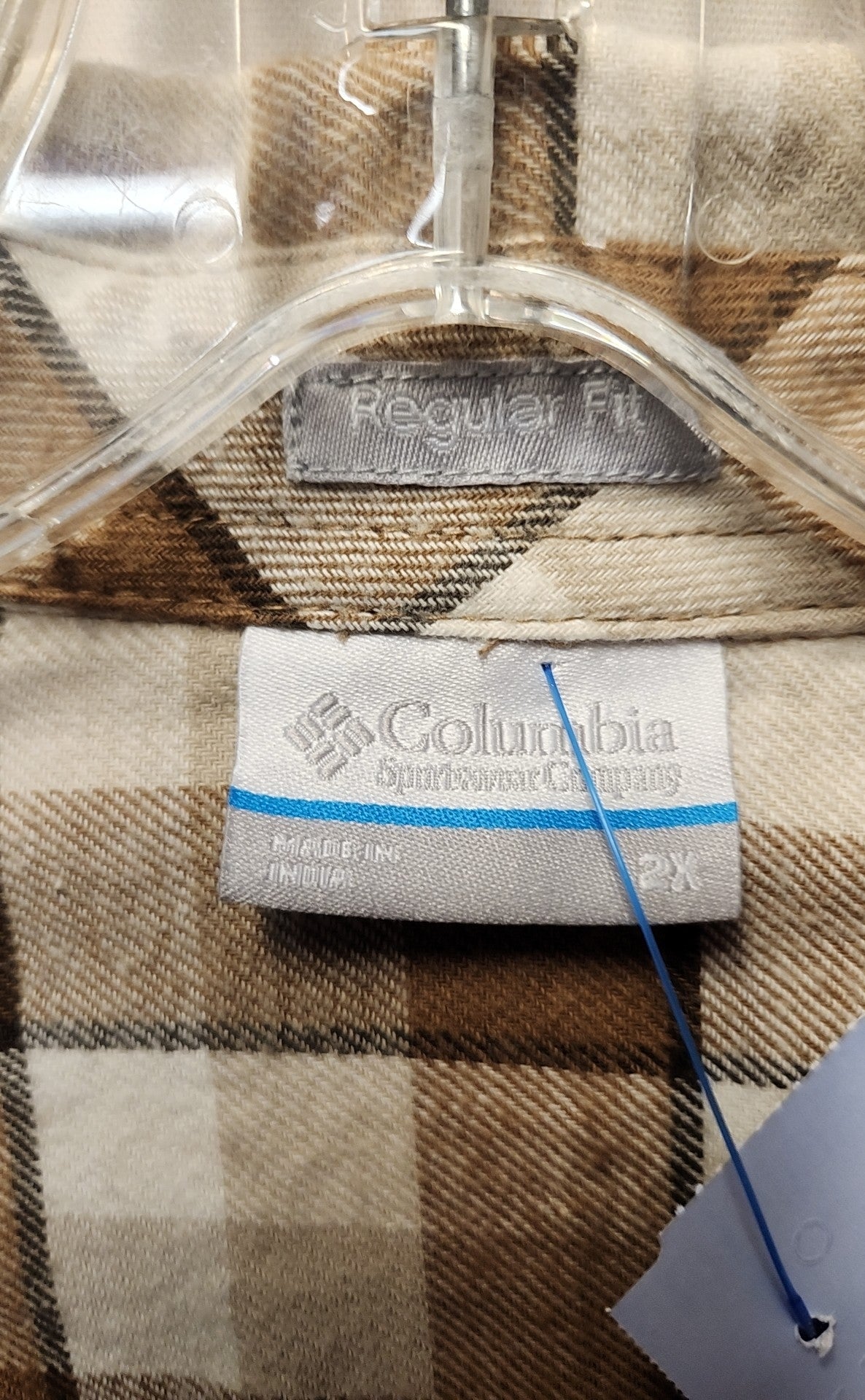 Columbia Men's Size 2X Brown Shirt