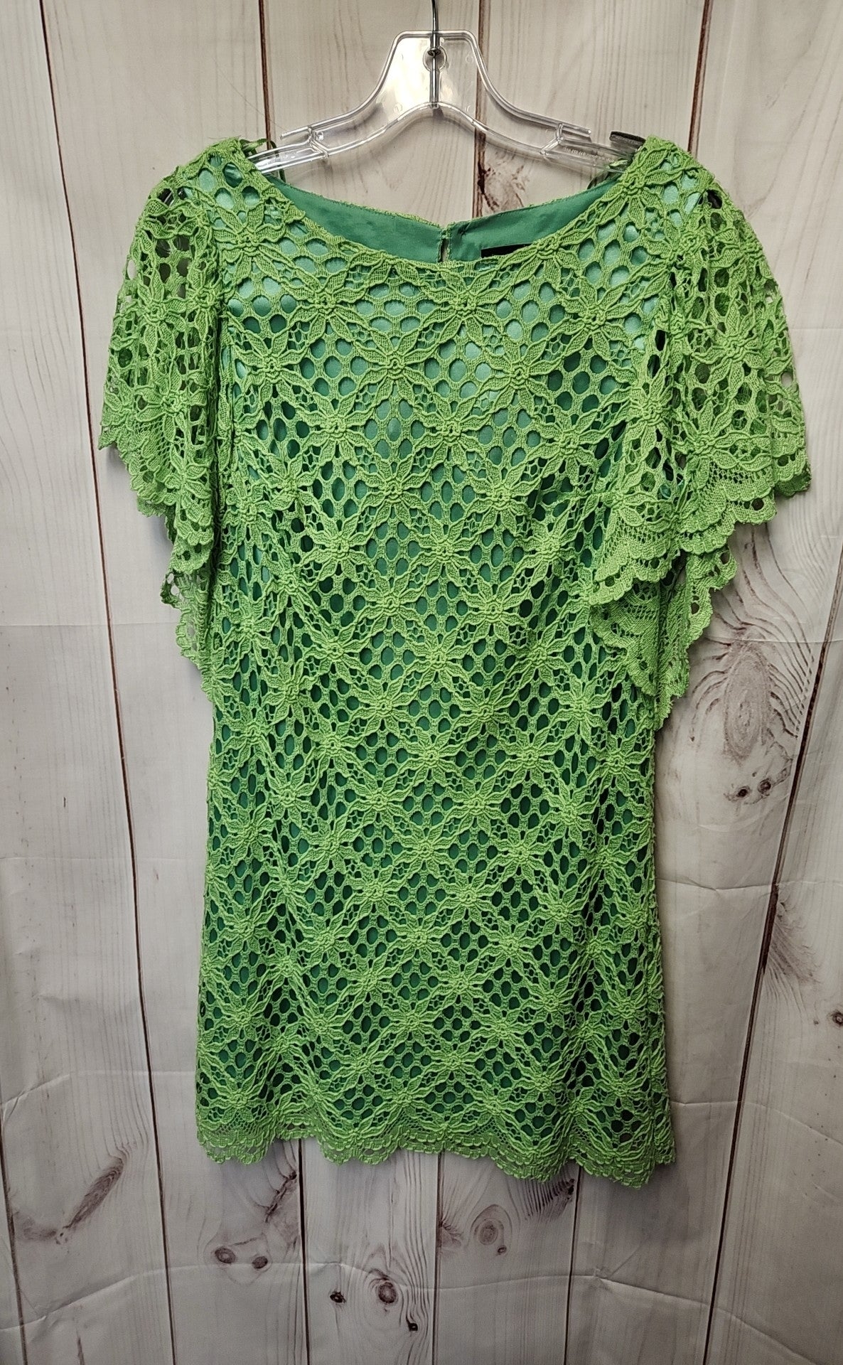 Jax Women's Size 10 Green Lace Floral Dress