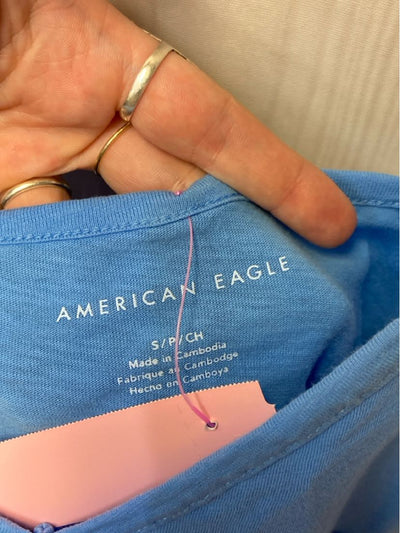 American Eagle Women's Size S Blue Sleeveless Top