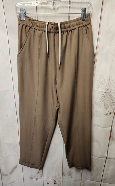 Varley Women's Size S Cypress Turn Up Brown Pants Stretch Twill