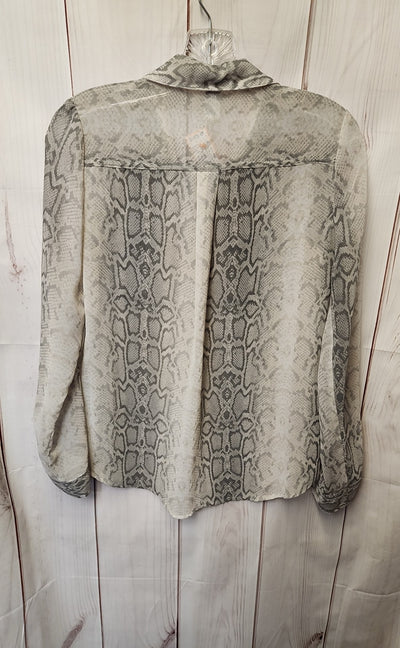 Old Navy Women's Size XS Gray Animal Print Long Sleeve Top
