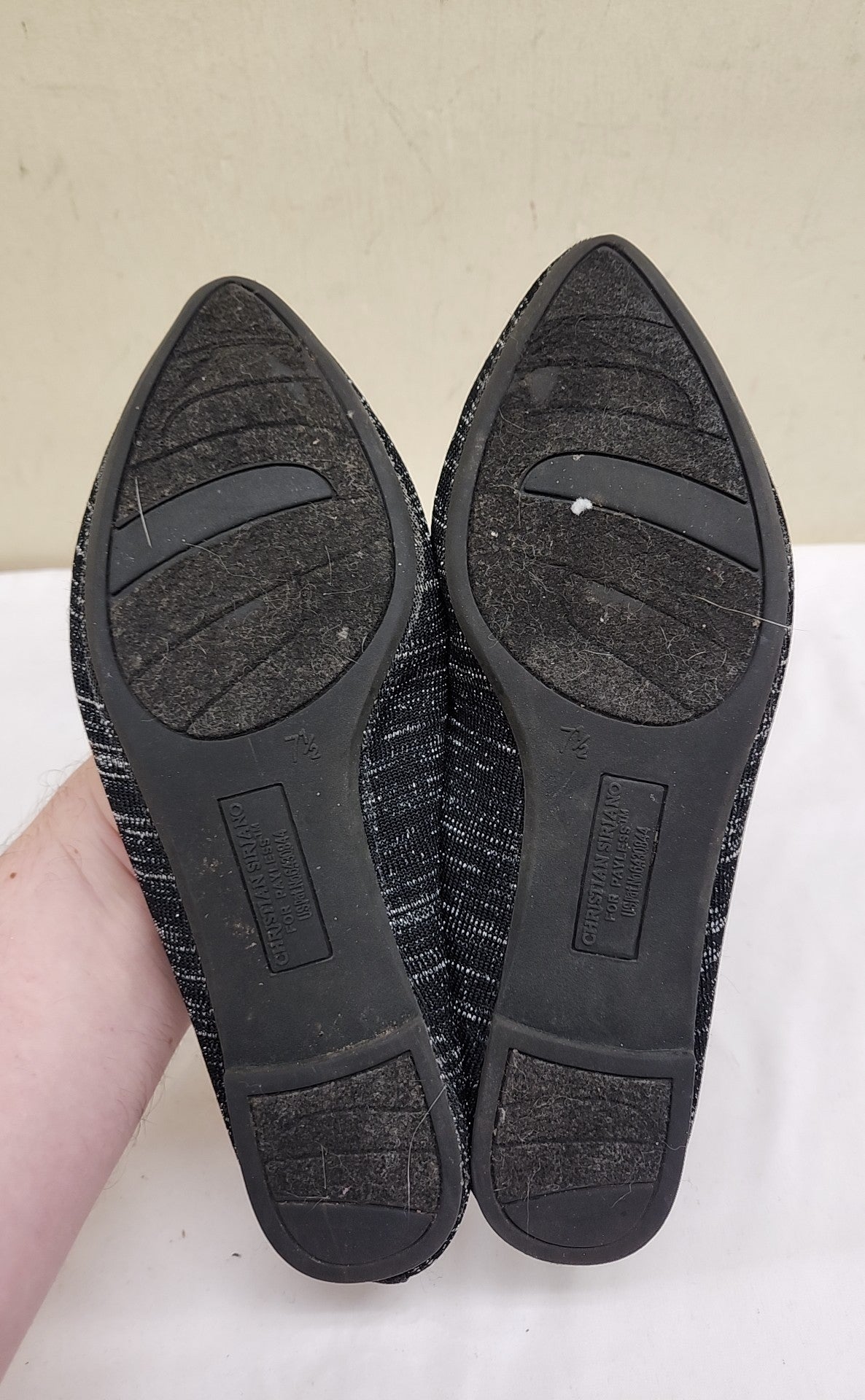 Christian Siriano Women's Size 7-1/2 Black Flats Shoes