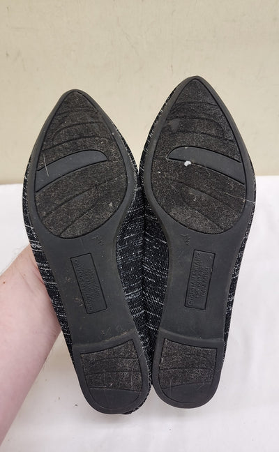 Christian Siriano Women's Size 7-1/2 Black Flats Shoes