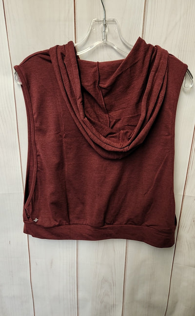 NWT Halara Women's Size L Red Hooded Sleeveless Top