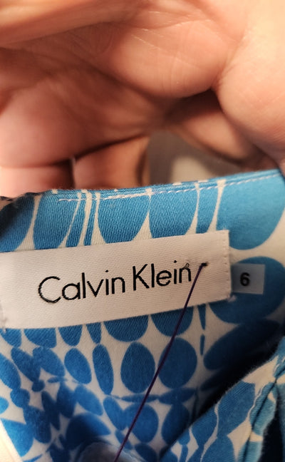 Calvin Klein Women's Size 6 Blue Dress