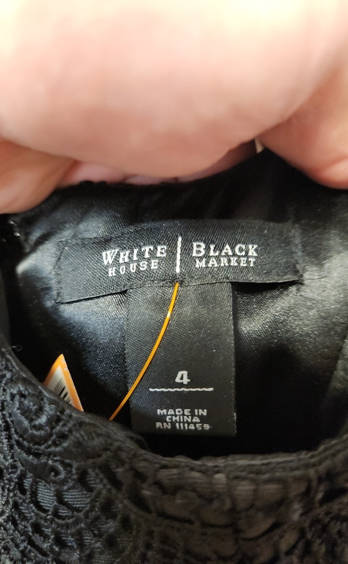White House Black Market Women's Size 4 Black Dress
