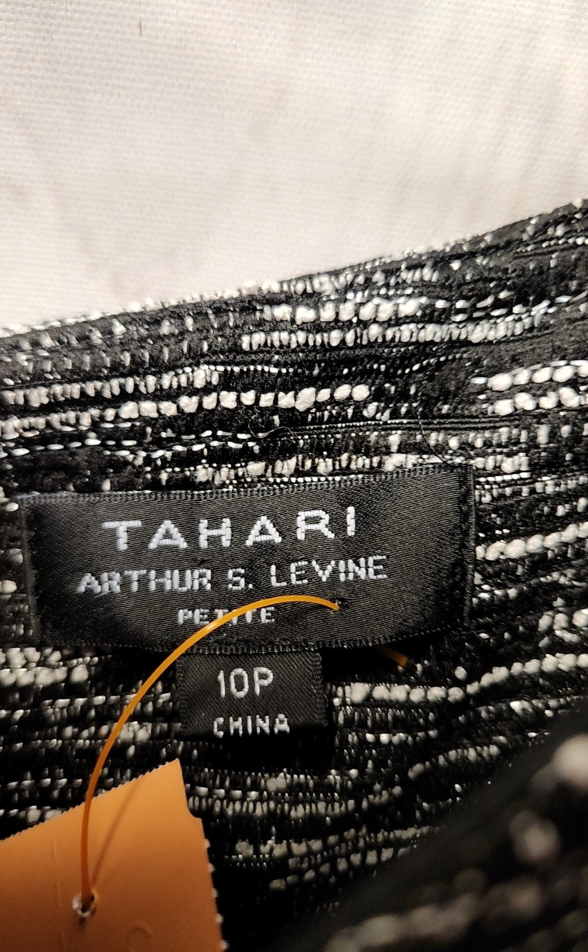 Tahari Women's Size 10 Petite Black & White Dress