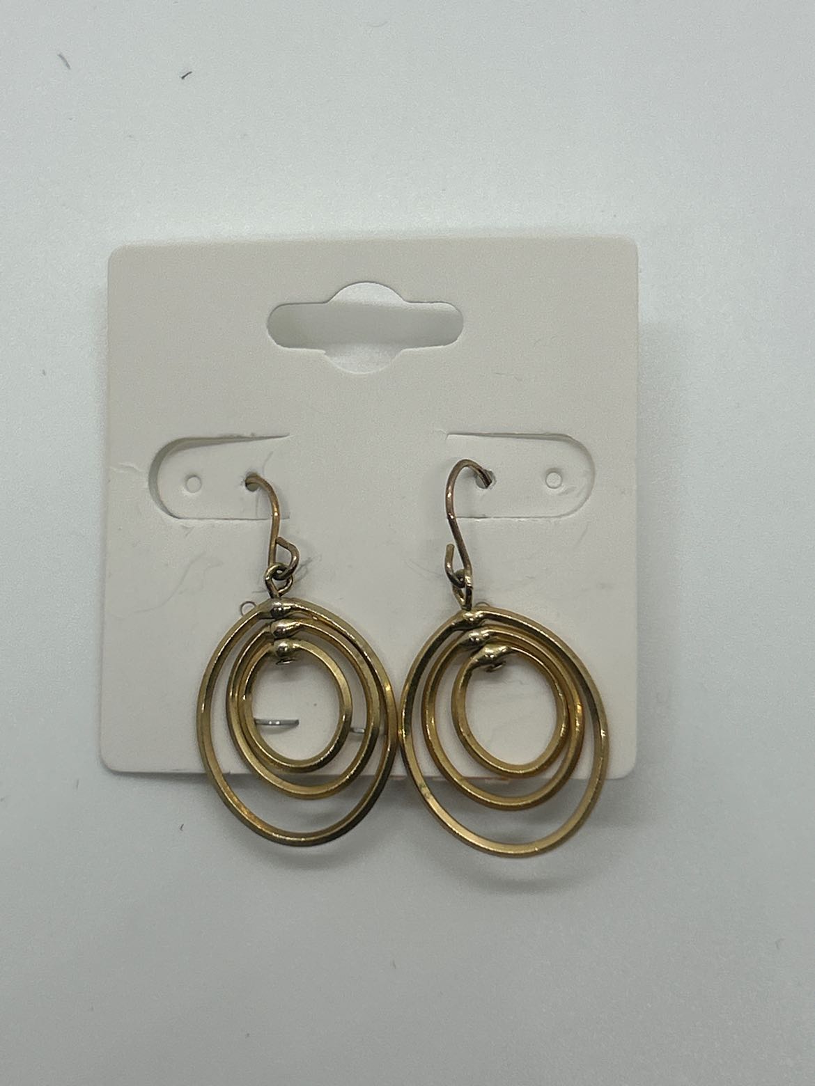 Gold Oval Earrings