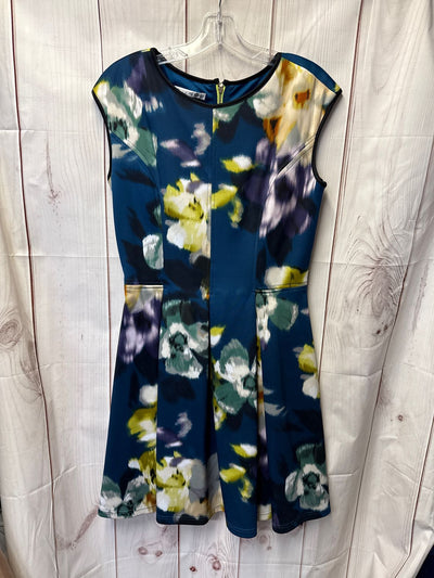 Maggy London Women's Size 10 Teal Floral Dress