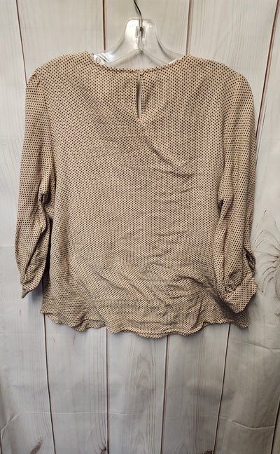 Adrianna Papell Women's Size M Peach 3/4 Sleeve Top